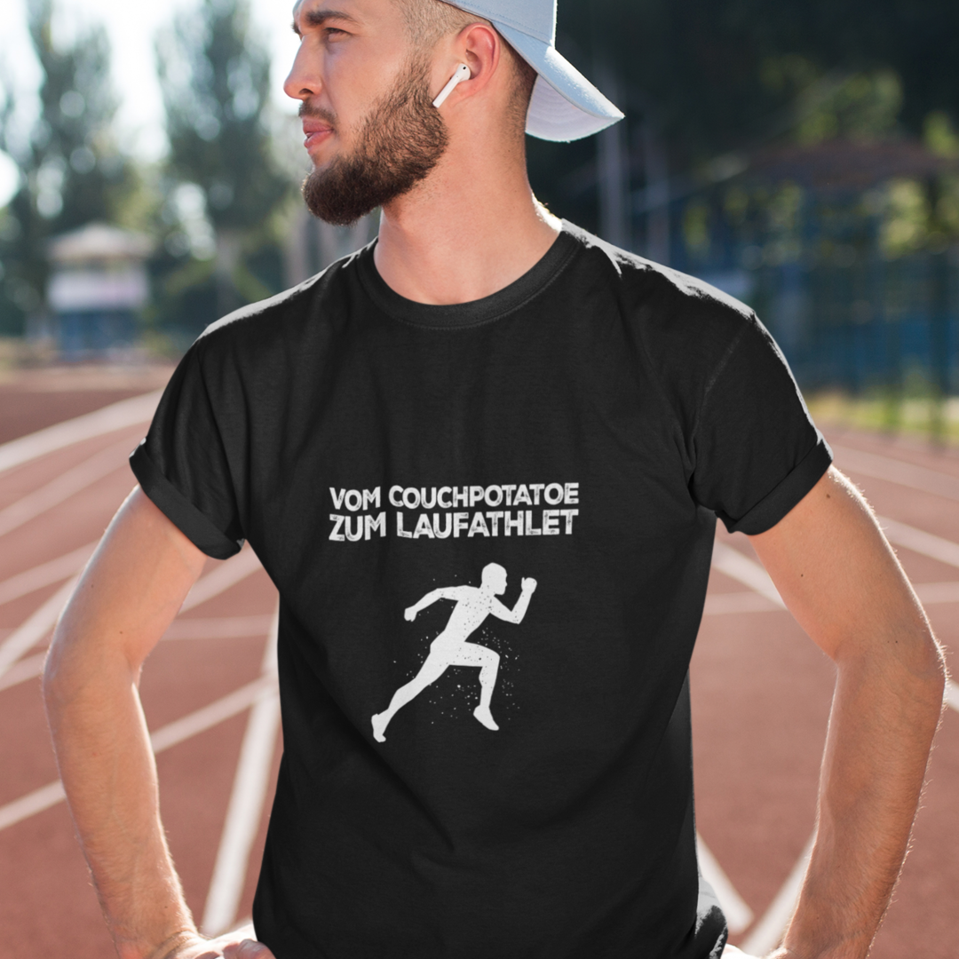 Vom Couchpotatoe zum Laufathlet | Herren 100 % Bio T-Shirt