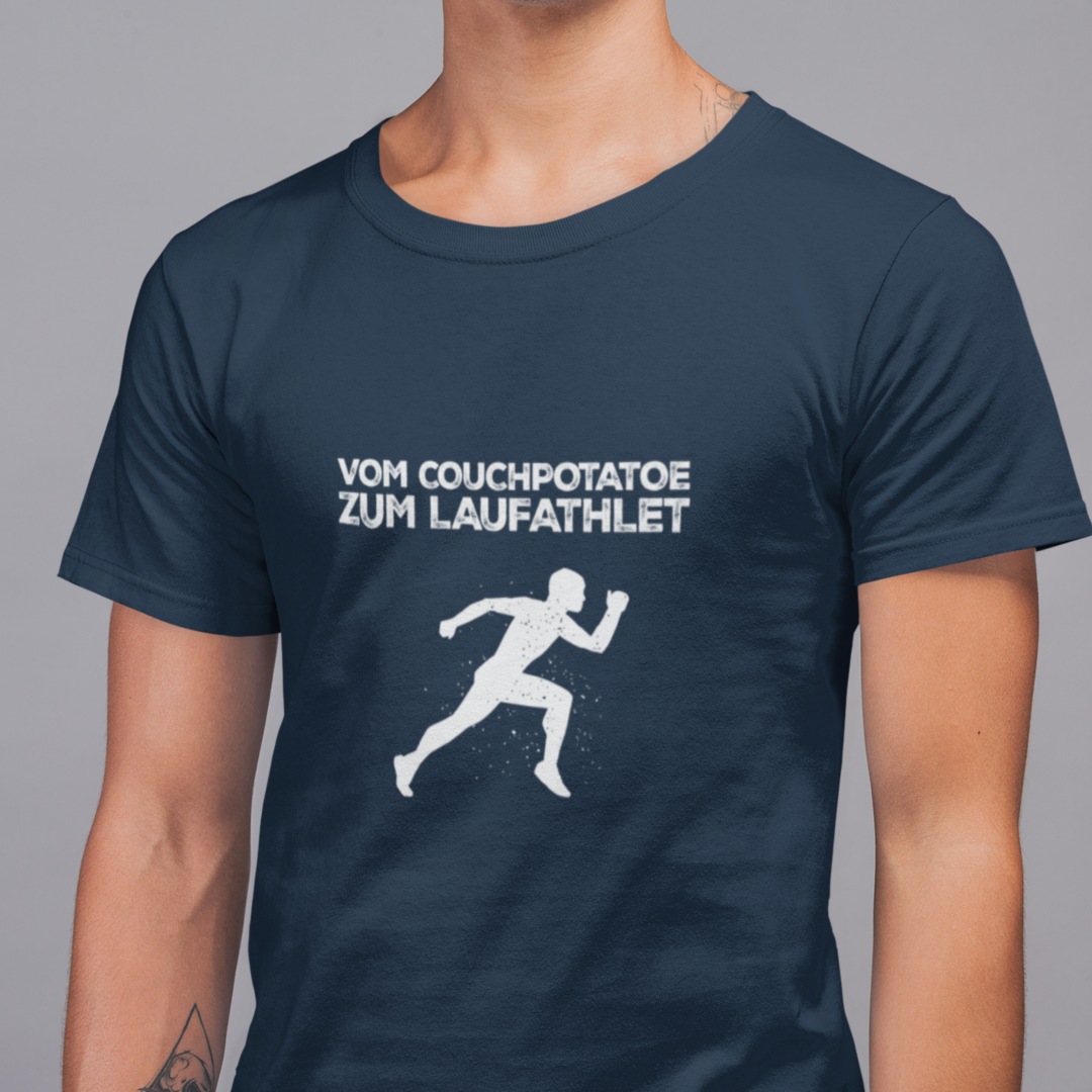 Vom Couchpotatoe zum Laufathlet | Herren 100 % Bio T-Shirt