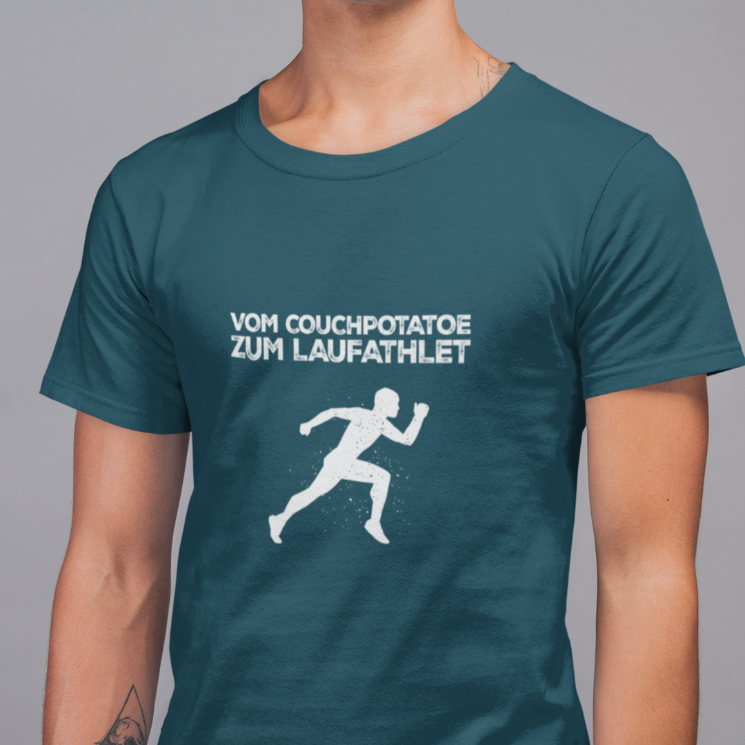 Vom Couchpotatoe zum Laufathlet | Herren 100 % Bio T-Shirt