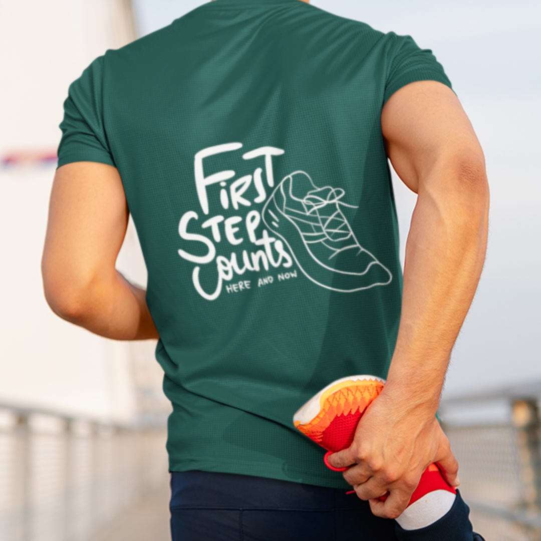First Step counts | Herren 100 % Bio T-Shirt