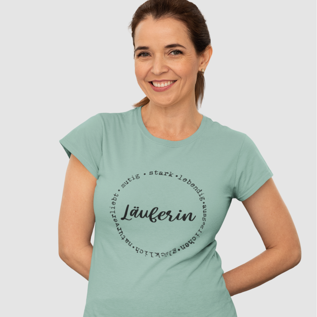 Läuferin | Damen 100% Bio T-Shirt (tailliert)