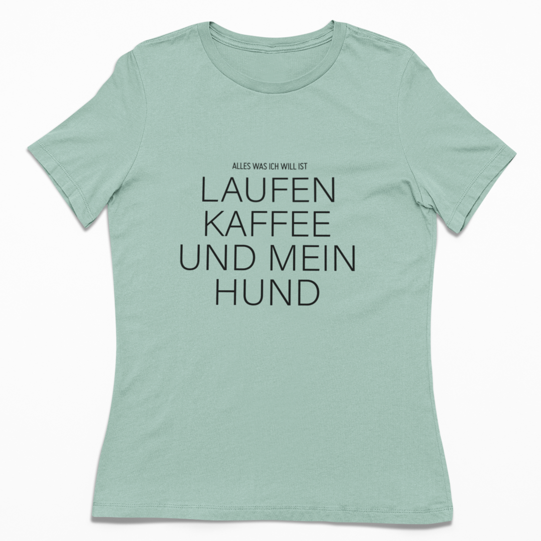 Laufen Kaffee und mein Hund | Damen Premium Organic T-Shirt