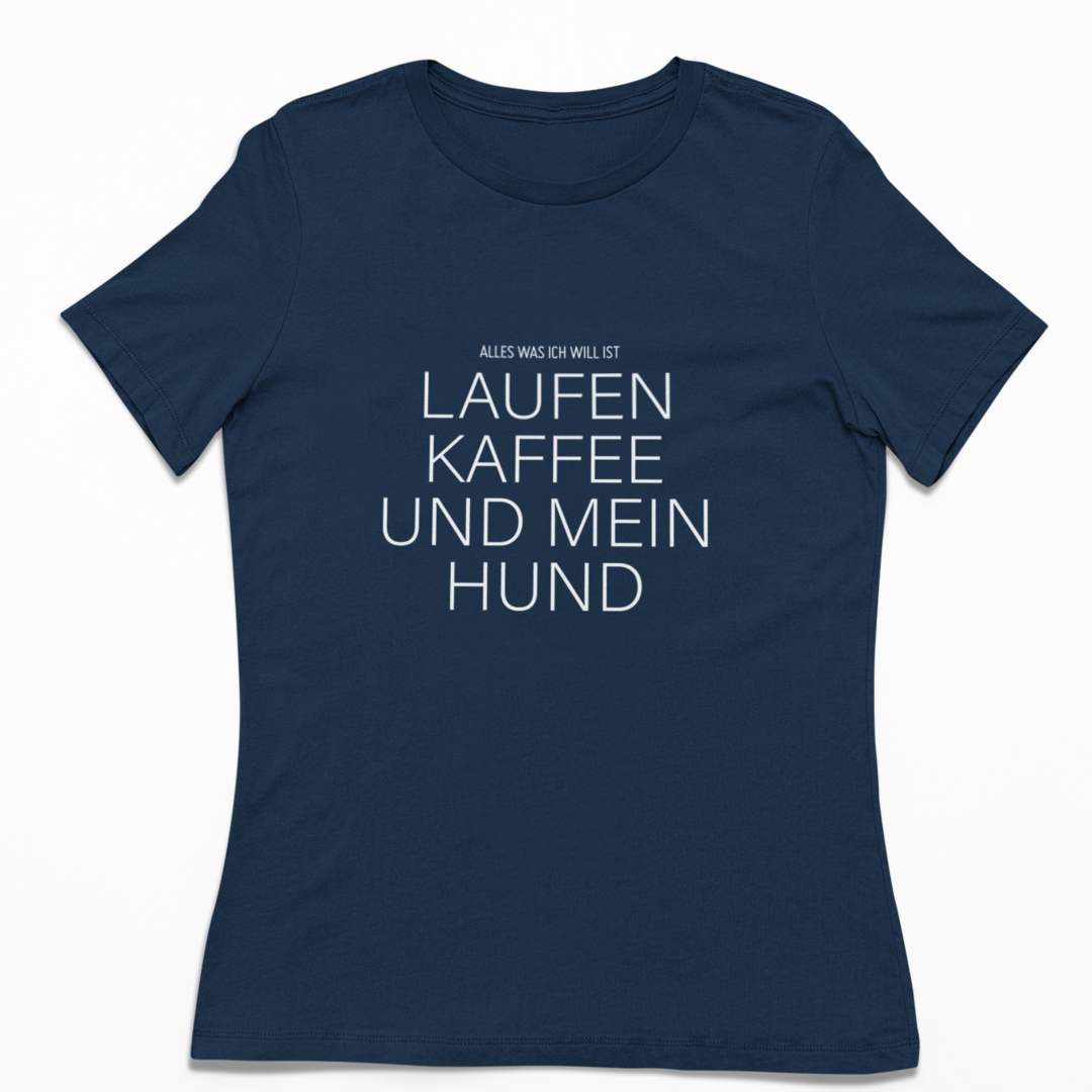 Laufen Kaffee und mein Hund | Damen Premium Organic T-Shirt