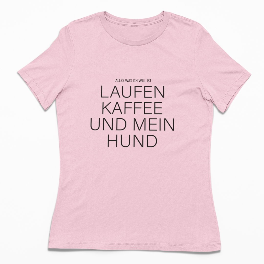 Laufen Kaffee und mein Hund | Damen Premium Organic T-Shirt