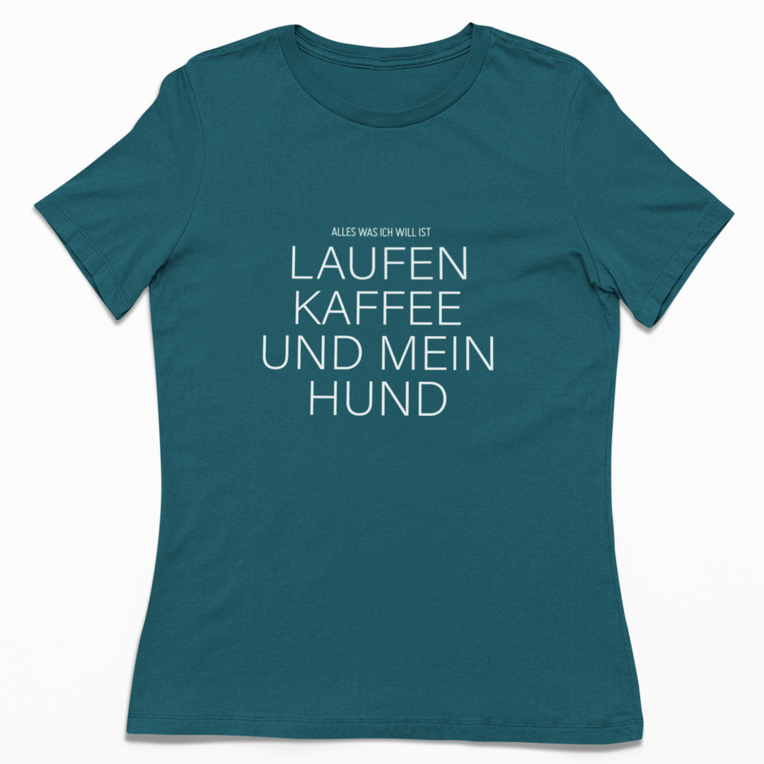 Laufen Kaffee und mein Hund | Damen Premium Organic T-Shirt