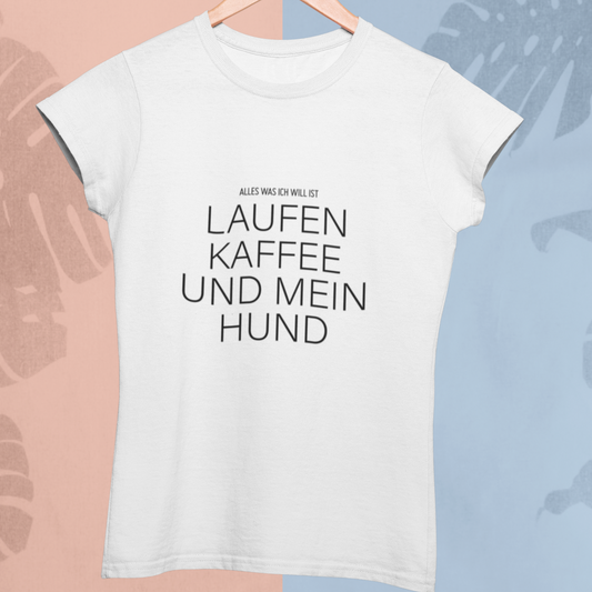 Laufen Kaffee und mein Hund | Damen Premium Organic T-Shirt