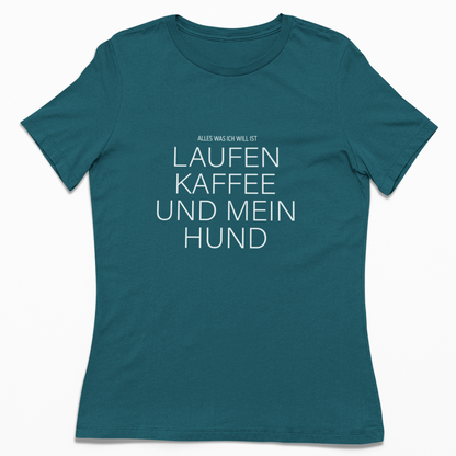 Laufen Kaffee und mein Hund | Damen Premium Organic T-Shirt