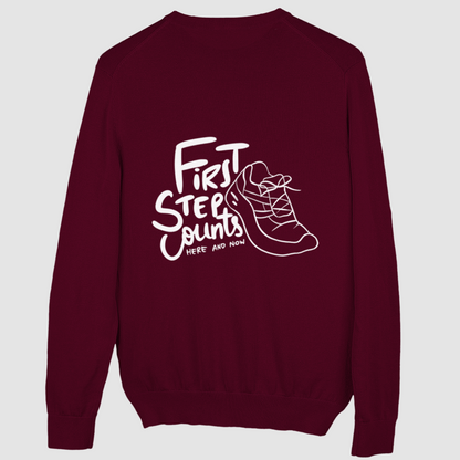 First Step Counts Sweatshirt Unisex (Backprint)