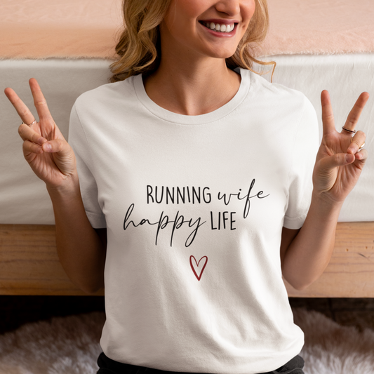 Running Wife Happy Life | Damen Premium Organic T-Shirt