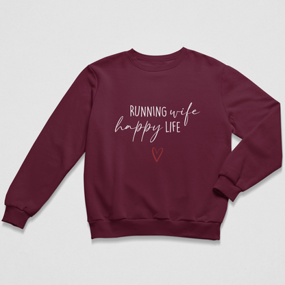Running Wife Happy Life Sweatshirt Unisex